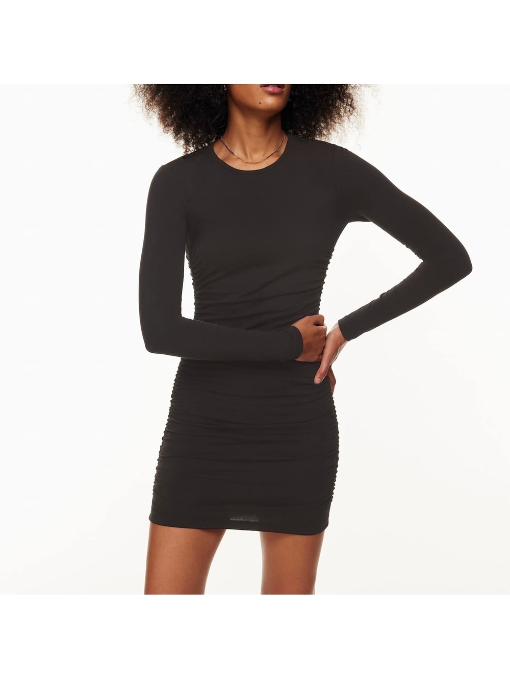 Aritzia Tna Chill Malibu Long sleeve Ruched long-sleeve dress
